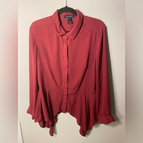 Ashley Stewart Tops - Ashley Stewart wine colored women’s blouse | size 14/16